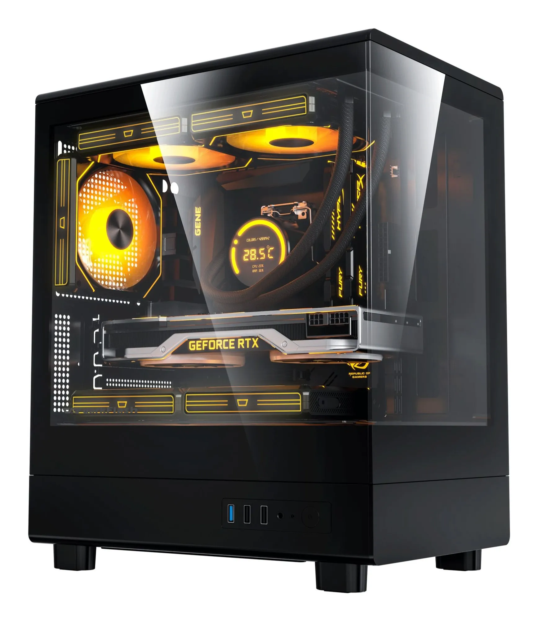Darkflash Db330M Mesh Pc Case Micro-Atx/Mini-Itx Motherboard Support No Fans Mesh Front Tempered
