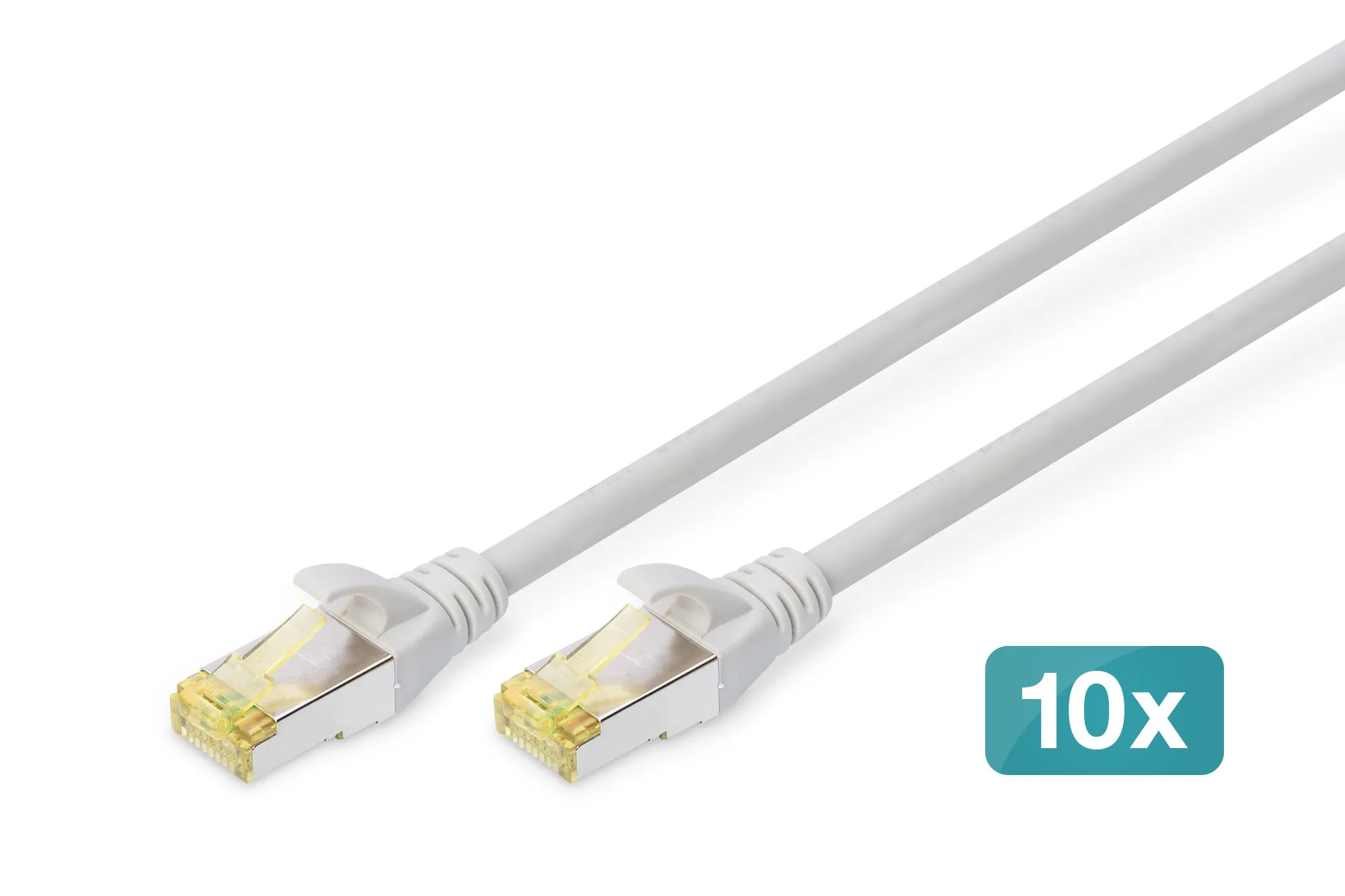 Cavo Patch Cat 6A S/Ftp 10 Pezzi Lunghezza 3 Mt. Colore Grigio