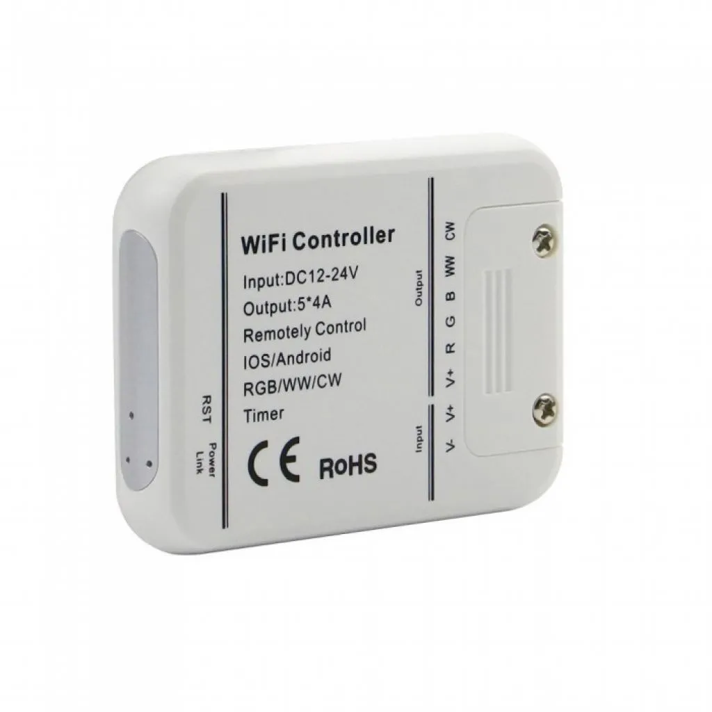 V-TAC Controller Dimmer WiFi Strip LED Compatibile con Google Home e Amazon Alexa via App Magic Home Interagisce con Smartphone