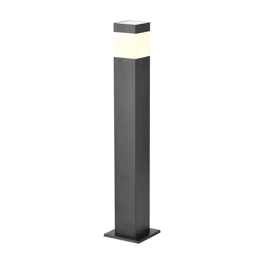 V-TAC Piantana LED da Giardino GU10 (max 10W) Quadrata 800mm Nera IP44