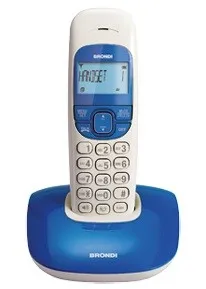 Brondi Telefono Cordless Nice Blu Vivavoce Rubrica Sveglia Snooze
