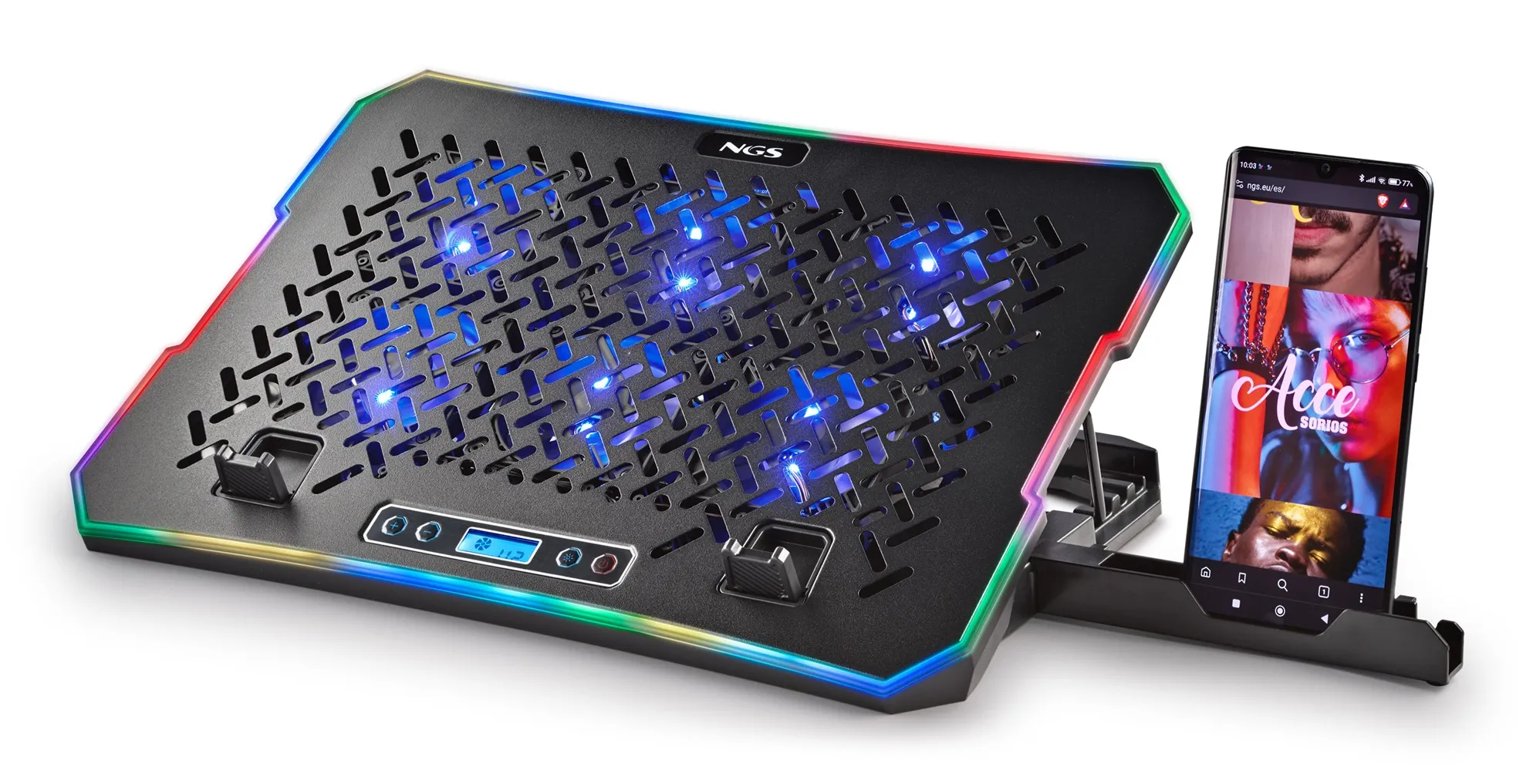 NGS HERO STAND base di raffreddamento per laptop 396 cm (15.6) 2400 Giri/min Nero