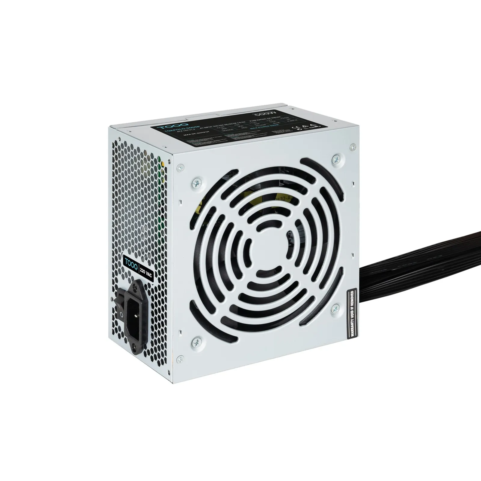 TooQ TQAPOLO-500SP alimentatore per computer 500 W 20+4 pin ATX ATX Argento