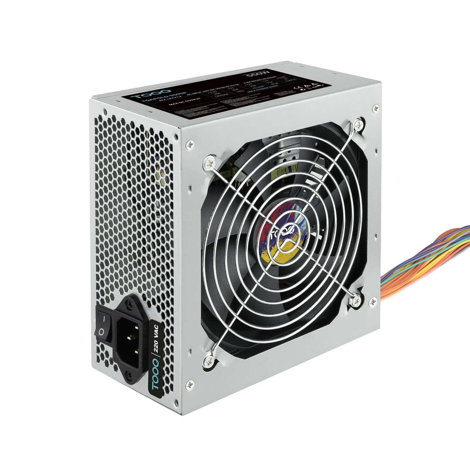 TooQ TQAPOLO-550SP alimentatore per computer 550 W 20+4 pin ATX ATX Argento