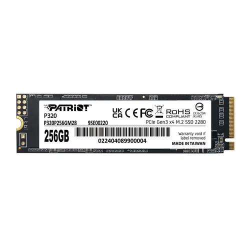 Patriot SSD P320 256gb M.2280 Pci-E R/W 2200/1200mb/S P320p256gm28