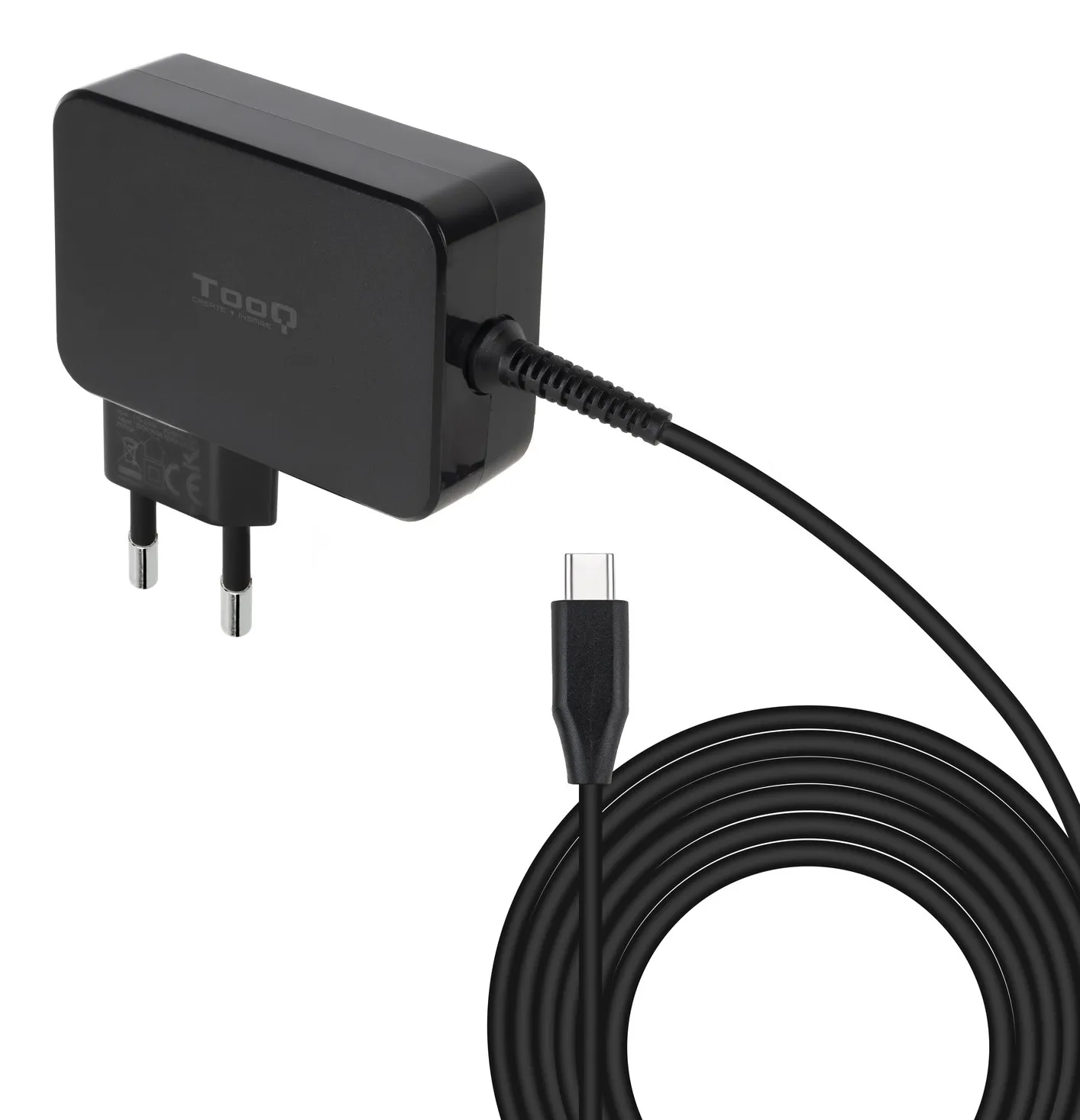 TooQ TQLC-USBCGAN100PD Caricabatterie per dispositivi mobili Computer portatile Universale Nero AC Interno
