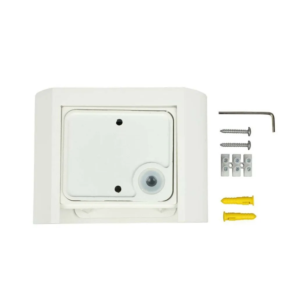 V-TAC Lampada LED da Muro Arrotondata Doppio LED COB 6W 110LM/W Colore Bianco Satinato Fascio Luminoso Regolabile 3000K IP65