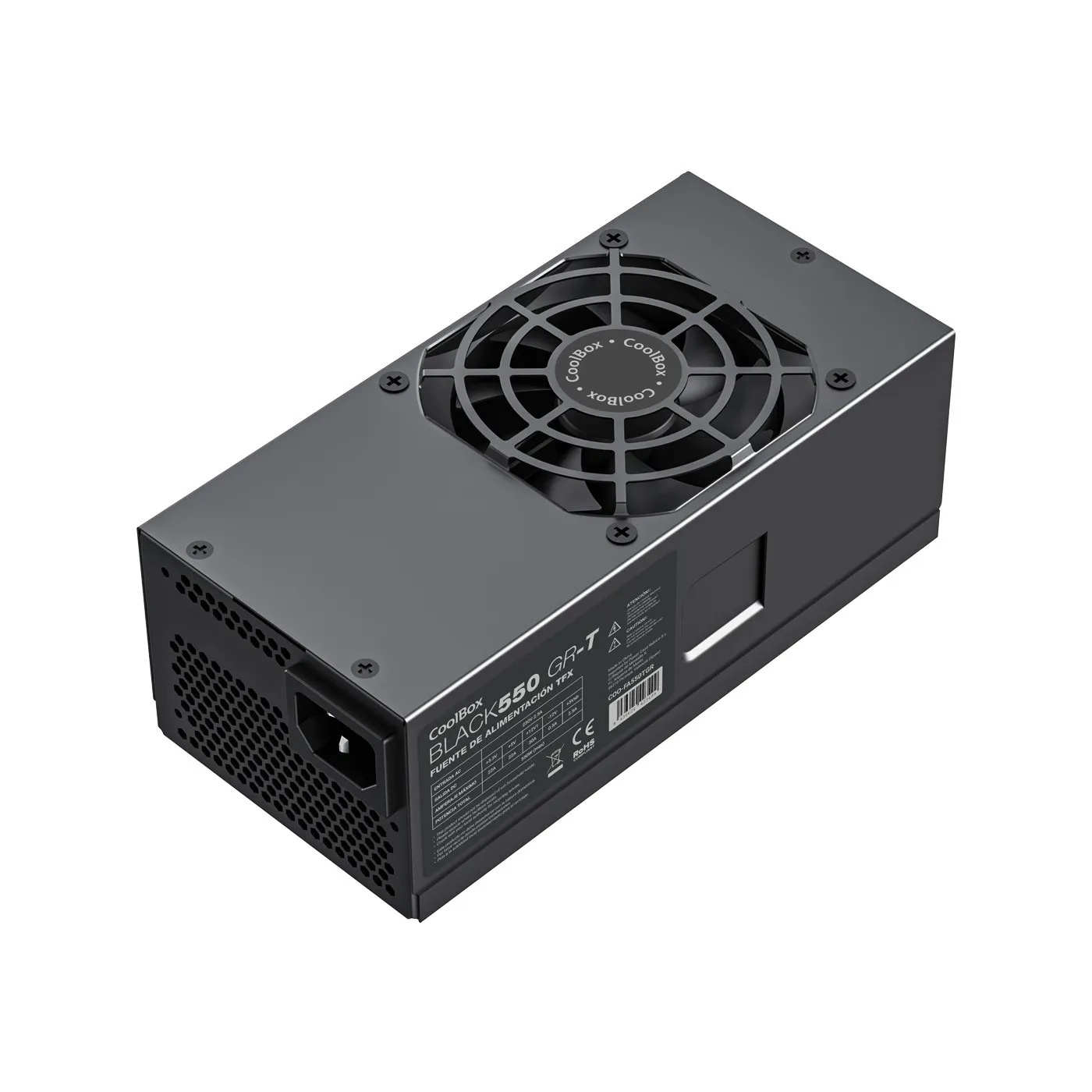 CoolBox COO-FA550TGR alimentatore per computer 550 W 20+4 pin ATX TFX Nero