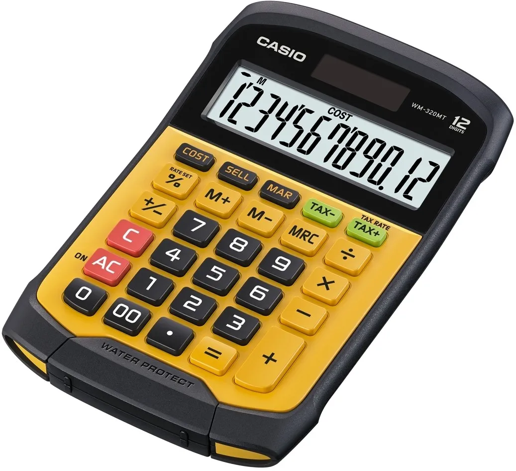 Casio WM-320MT calcolatrice Tasca Calcolatrice con display Nero Giallo