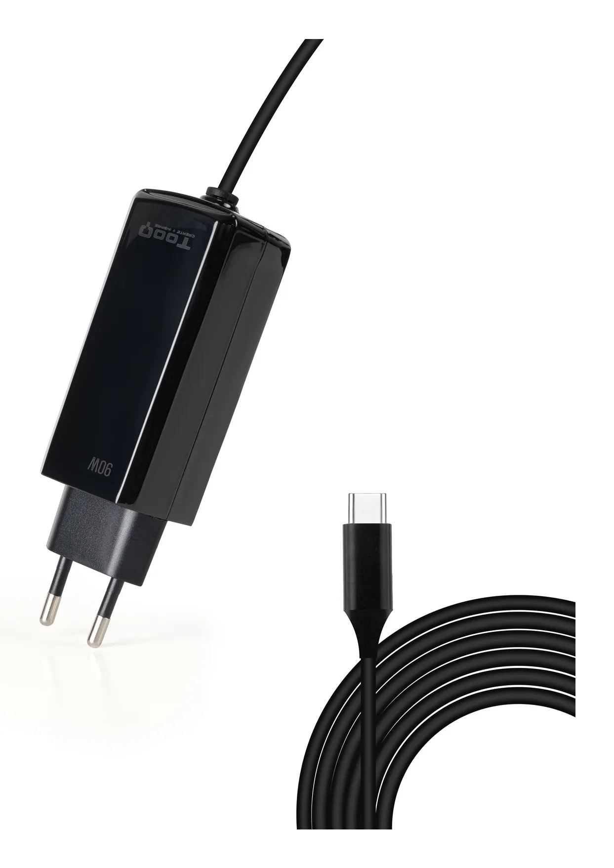 TooQ TQLC-USBCGAN90PD-C Caricabatterie per dispositivi mobili Computer portatile Universale Nero AC Interno