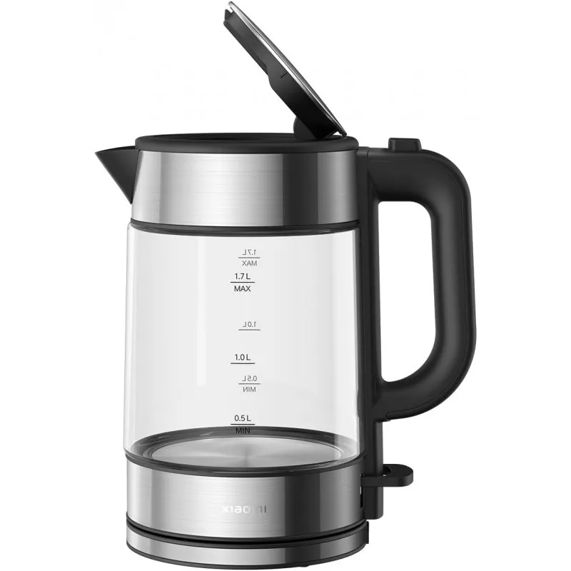 Bollitore elettrico in vetro Xiaomi Bollitore elettrico per acqua 2200 W - Capacita 1.7 litri - Vetro borosilicato - Filtro rimovibile - Riscaldamento uniforme dell acqua