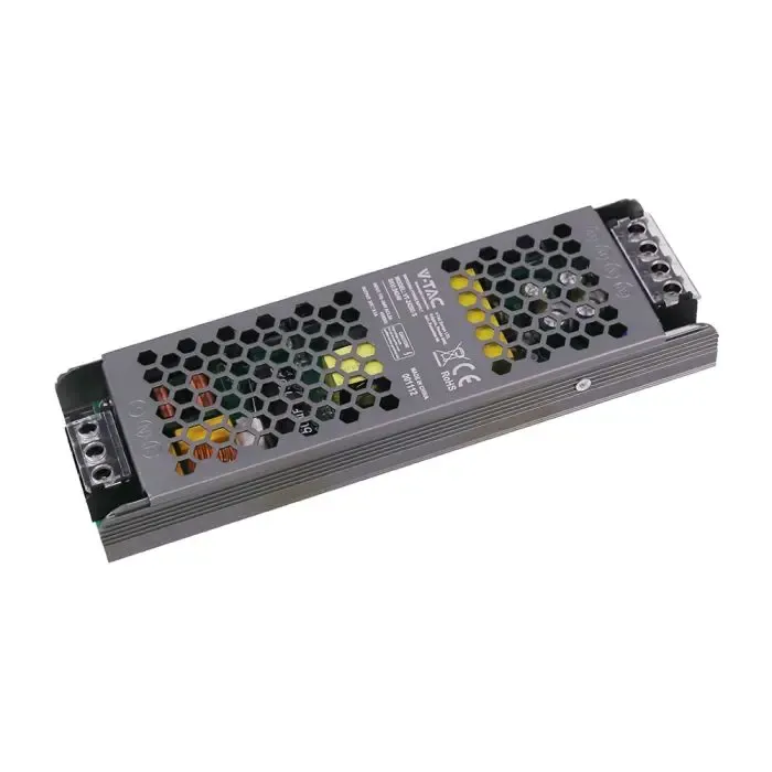 V-TAC Alimentatore LED Slim in Metallo 200W 24V 8.25A con 1 Uscita 209x63x25mm IP20