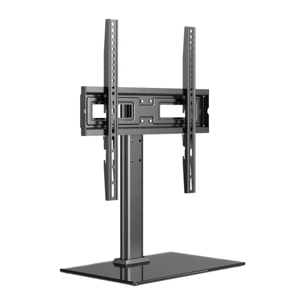 Unykach Soporte de Mesa para TV de 23-60 - Base de Vidrio Templado - Peso Max 40Kg - VESA 400x400mm - Color Negro
