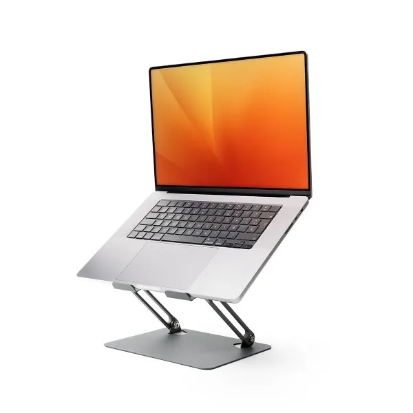 Supporto per laptop Innovagoods Lastan per laptop fino a 18 - Regolabile in altezza - Regolabile in angolazione - Antiscivolo - Leggero - Pieghevole - 265x22x45 cm - Grigio