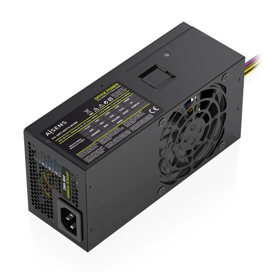 AISENS ASPC-500TFX-SEOBK alimentatore per computer 500 W 20+4 pin ATX TFX Nero