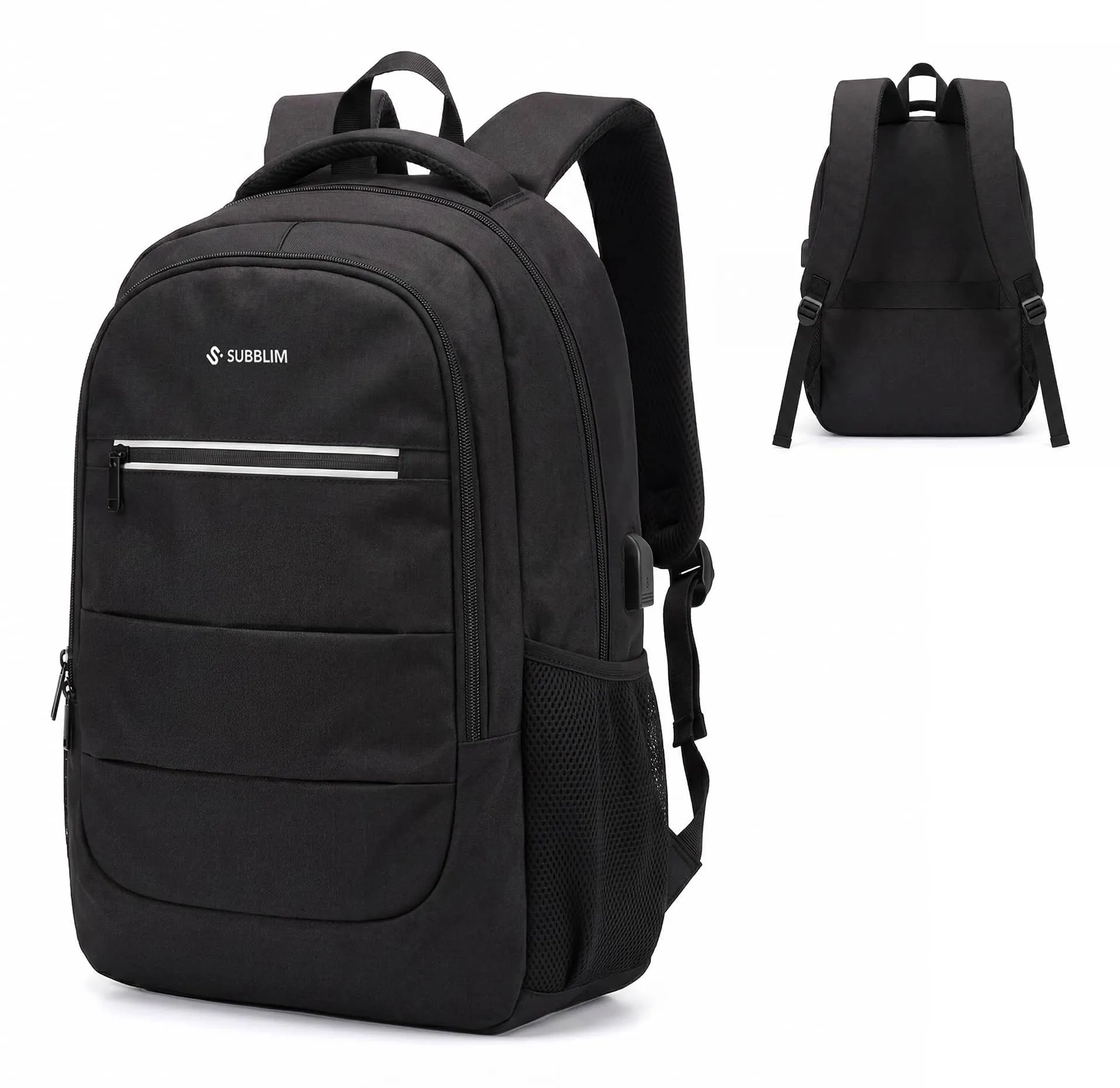 SUBBLIM City Plus zaino City backpack Nero Poliestere