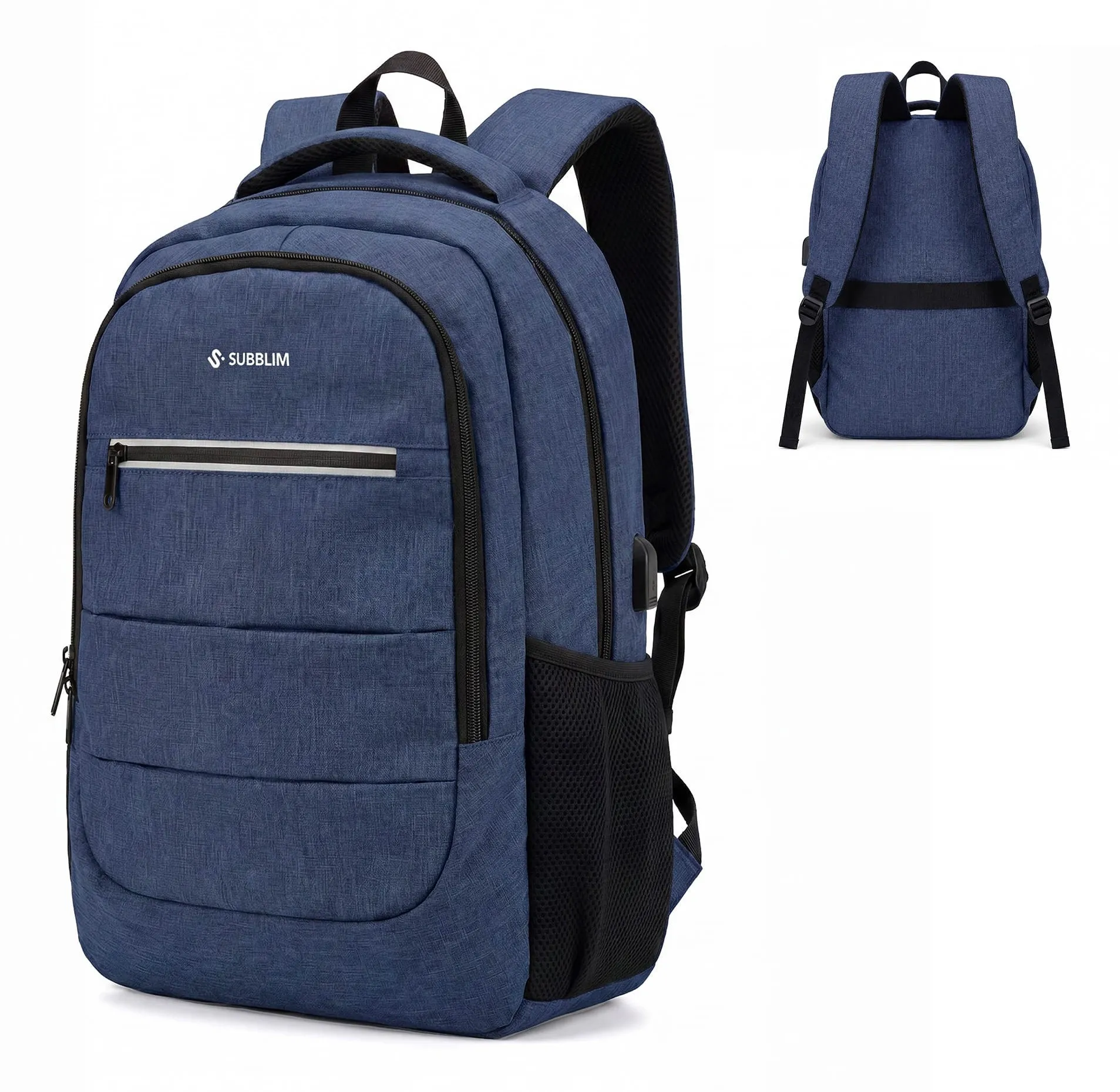 SUBBLIM City Plus zaino City backpack Blu Poliestere