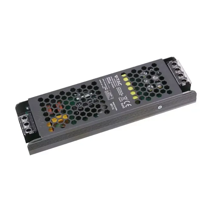 V-TAC Alimentatore LED Slim in Metallo 150W 12V 12.5A con 1 Uscita 209x63x25mm IP20