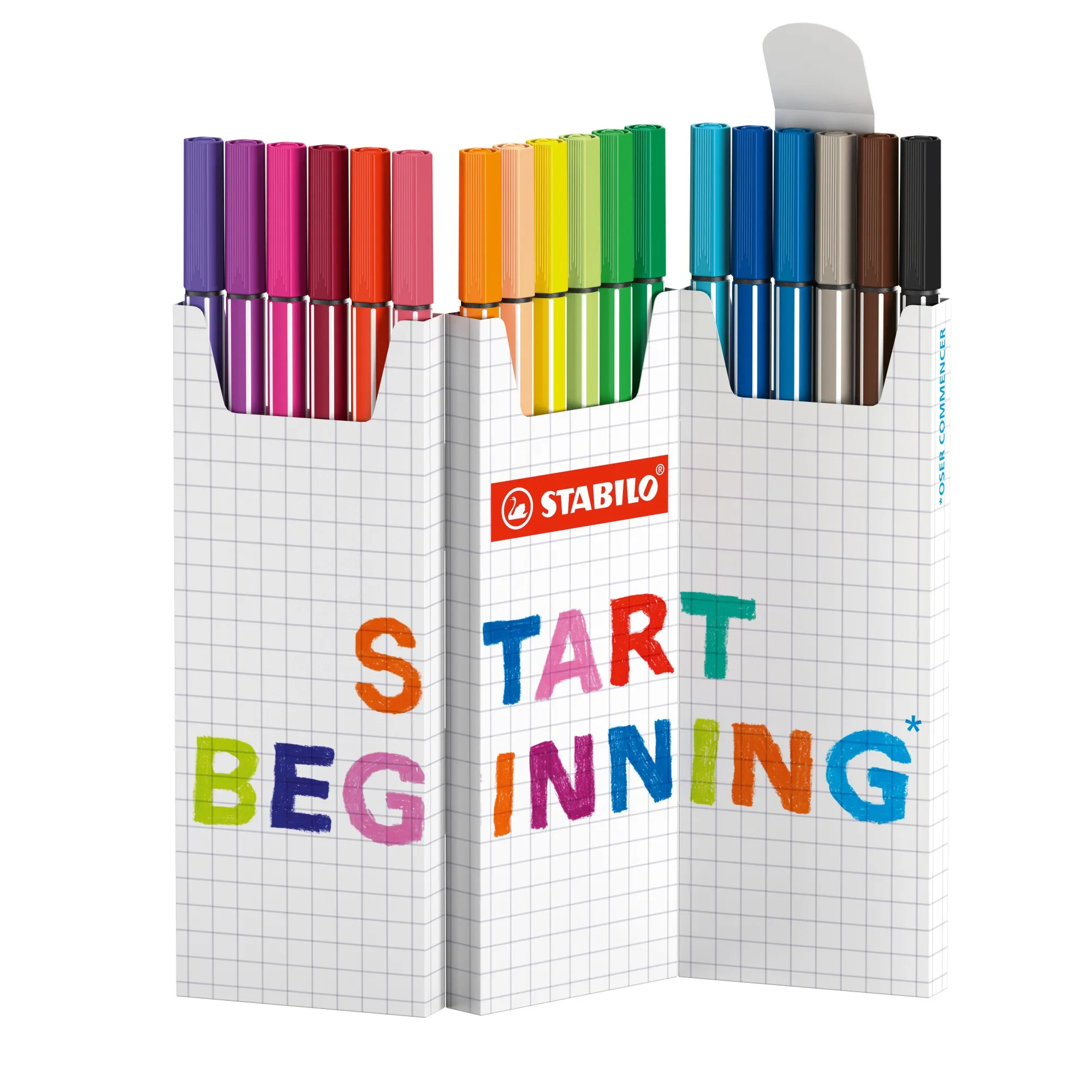 STABILO Pen 68 marcatore Medio Multicolore 18 pz