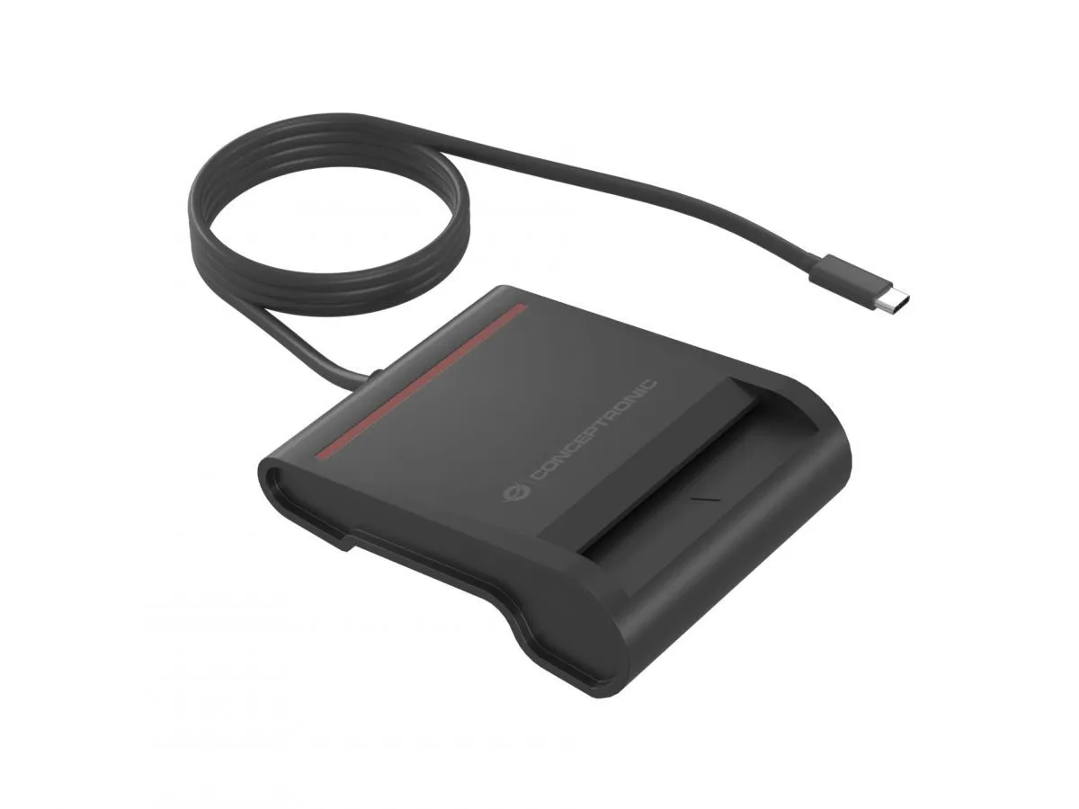 Lettore Smart Card Usb C 2.0 Bk Smart Id Plug&Play Cavo 09Mt