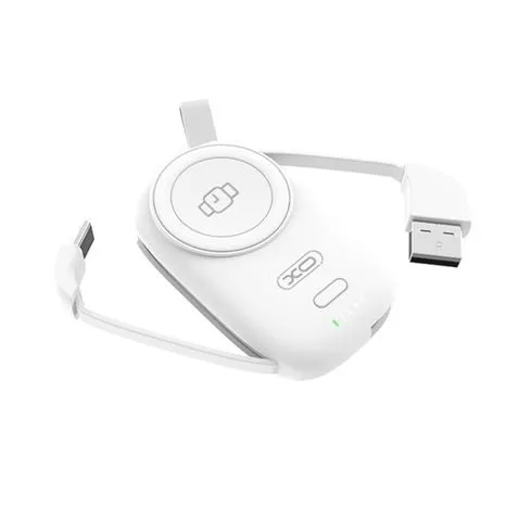 Caricatore Magnetico Portatile XO - 1200Mah - Ricarica Wireless 3W - Tipo C e USB 5V/2A - Trasporto Facile - Ricarica Veloce - Resistente - Stabilità e Protezione - Compatibile con Più Dispositivi - Colore Bianco