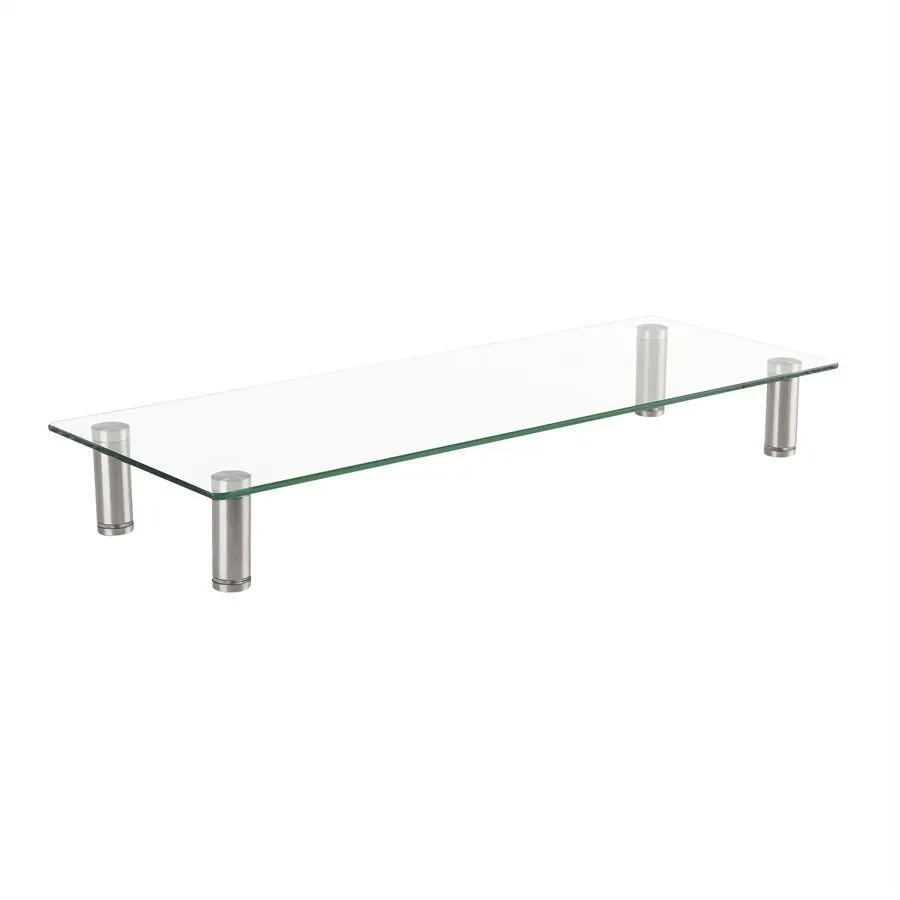 Roline Stand Per Monitor In Vetro Con Piedini Metallici Aggiustabili