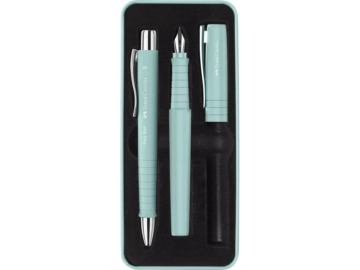 Faber-Castell Poly Ball Set Nero Azzurro 3 pz