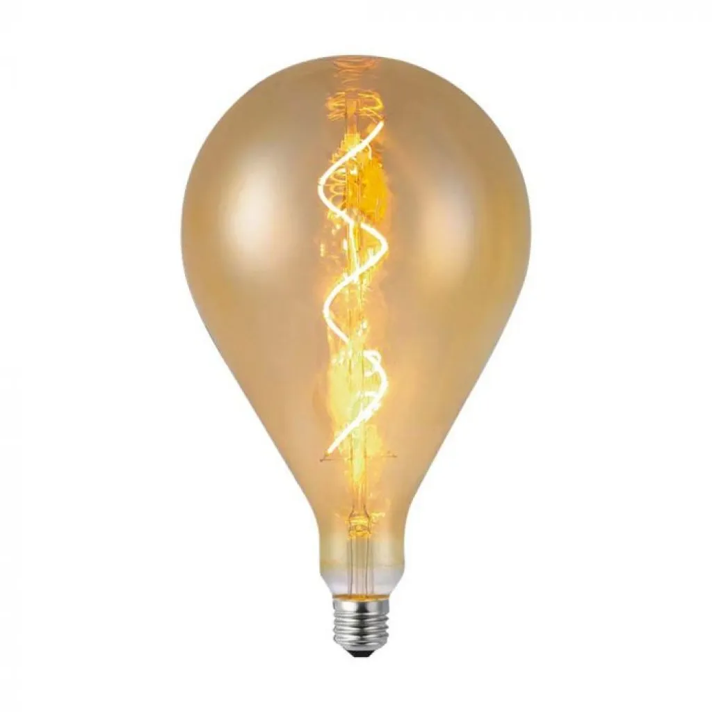 V-TAC Lampadina LED E27 4W A160 Filamento a Spirale Ambrato 2700K