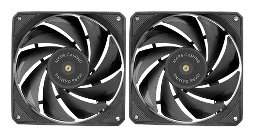 Mars Gaming MF-NCLX2 Case per computer Ventilatore 12 cm Nero 2 pz