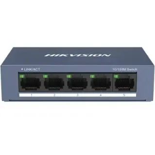 Switch Hikvision 10/100 Case Metallico - Soho 5 10/100M Rj45 Ports Desktop Steel Case Unmanaged