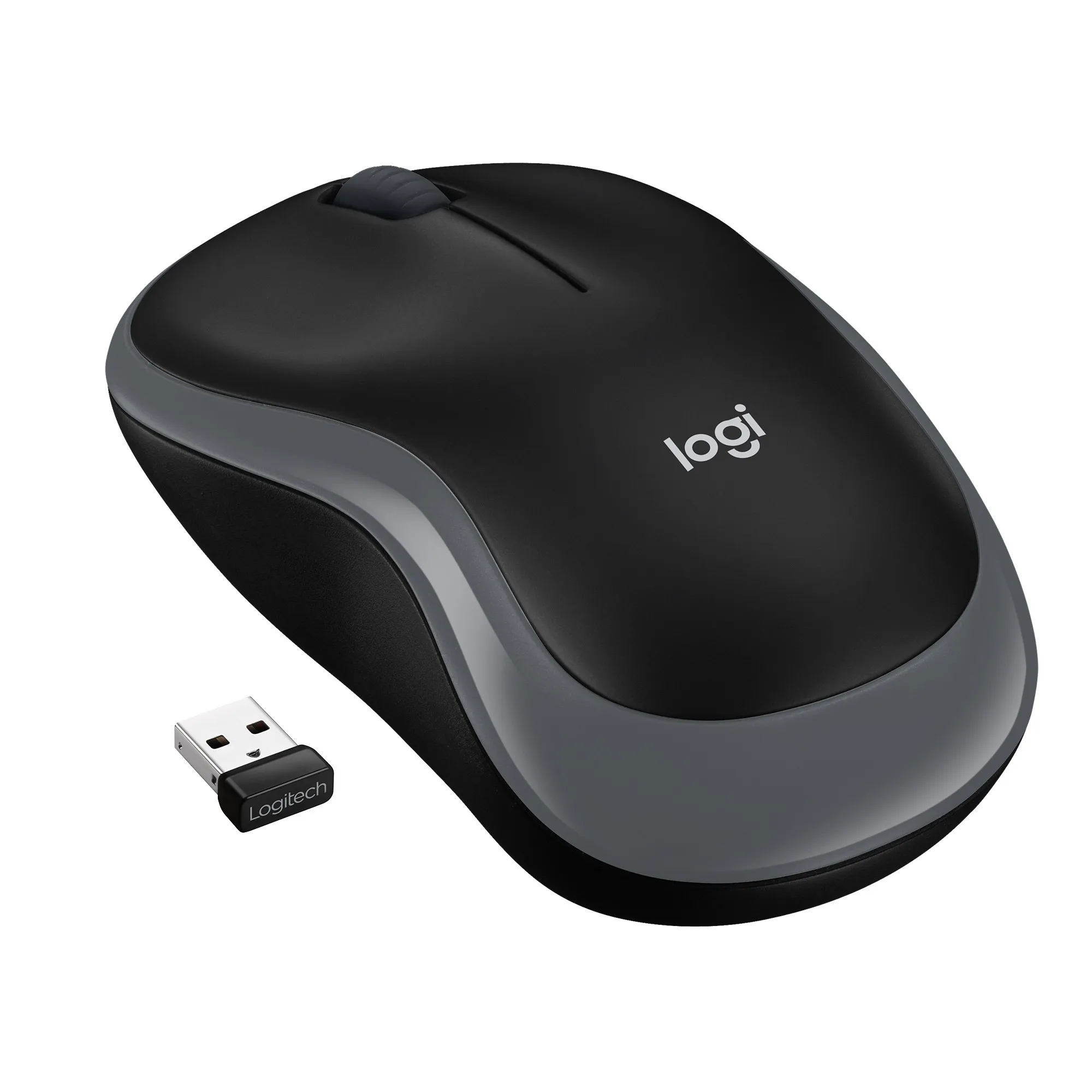 Logitech Mouse Wireless M185 Full-Size Ottico Usb Grigio