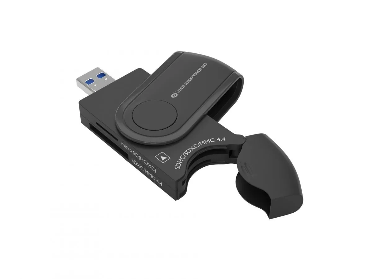 Lettore Schede Usb 3.0 4In1 Bk 2*SdSdhcSdxc 2*Micro Sd/T-Flash