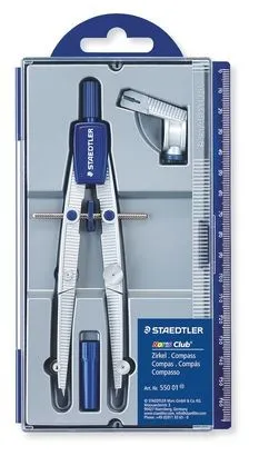 Staedtler 550 01 compasso Blu Argento 1 pz