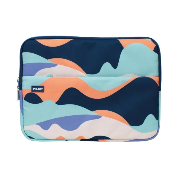 Milan The Fun Laptop Sleeve per laptop fino a 13 - Chiusura con cerniera e linguetta - Tasca frontale - 345x26x25cm - Multicolore