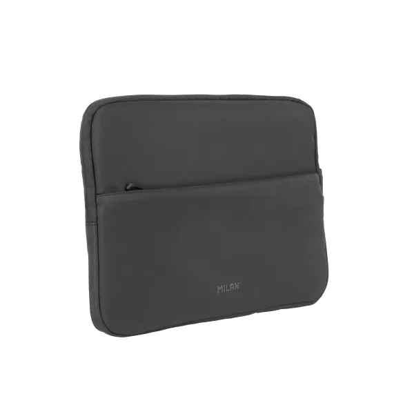 Custodia per laptop Milan Shadow per laptop fino a 13 - Chiusura con cerniera e linguetta - Tasca frontale - 345x26x25 cm - Nero