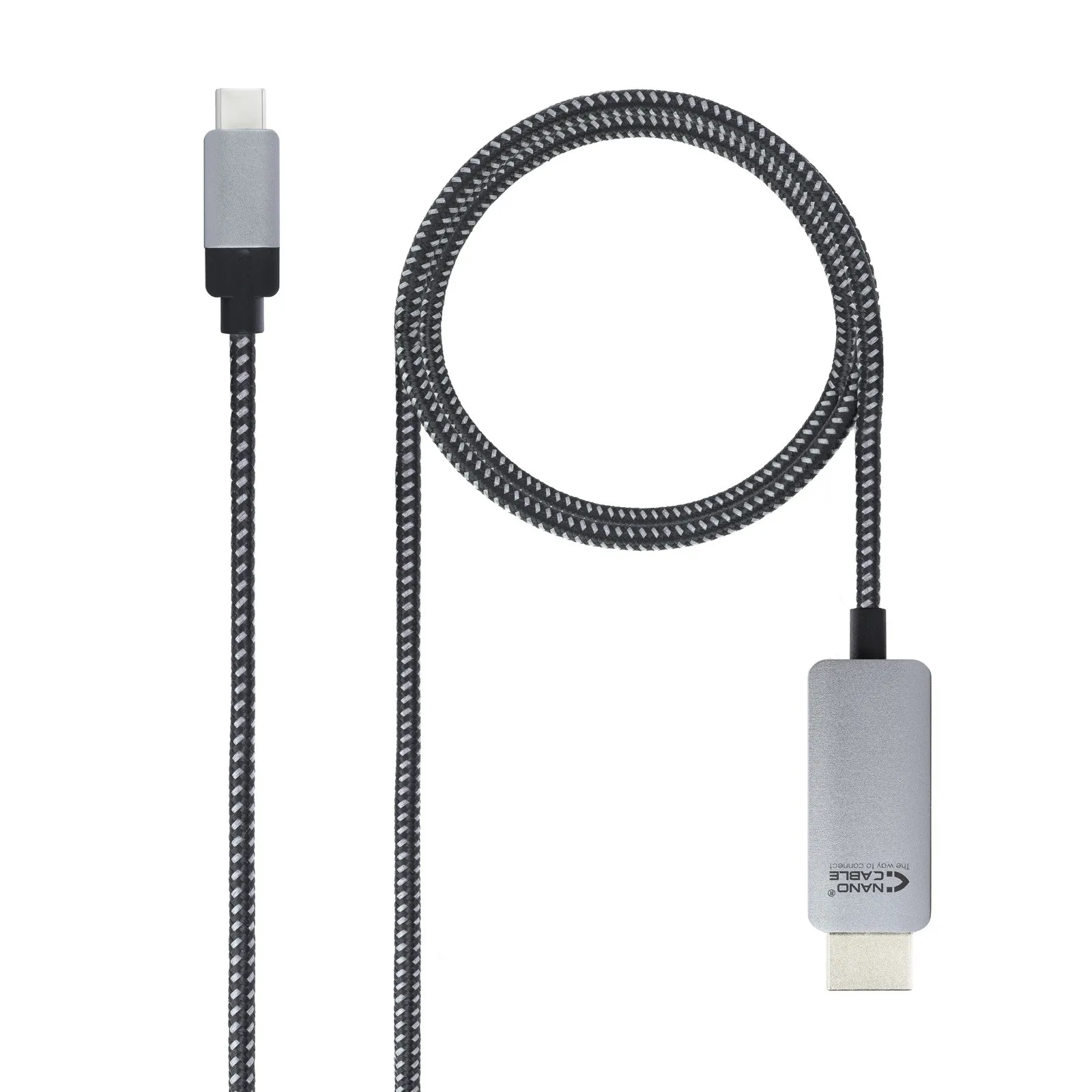 Nanocable 10.15.5103 cavo e adattatore video 3 m USB tipo-C HDMI Alluminio Nero