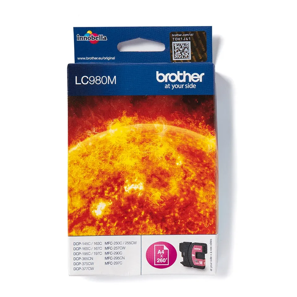 ORIGINALE Brother Cartuccia d'inchiostro magenta LC980M LC-980 260 pagine
