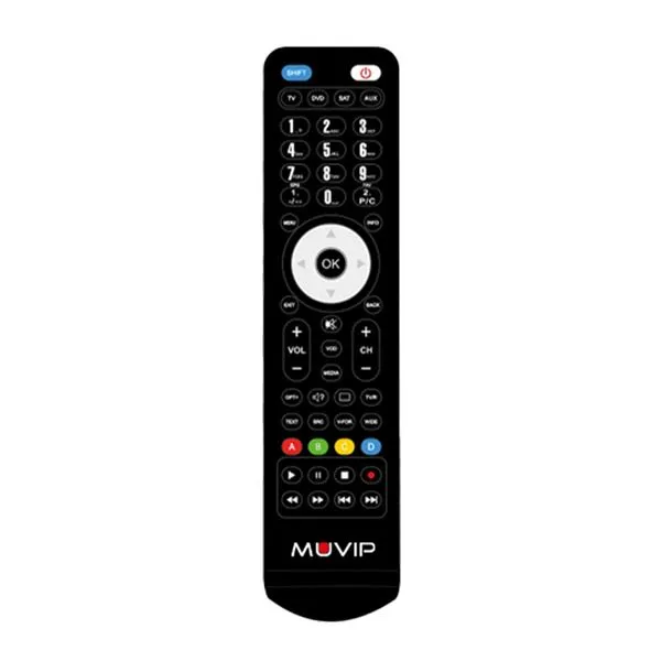 Telecomando universale Muvip 4 in 1 - Programmabile - Apprende dal telecomando originale - Nero