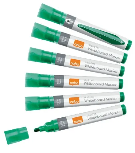 Nobo Liquid Ink Boardmarker 3mm Rundspitze evidenziatore 10 pz Tipo di punta Verde