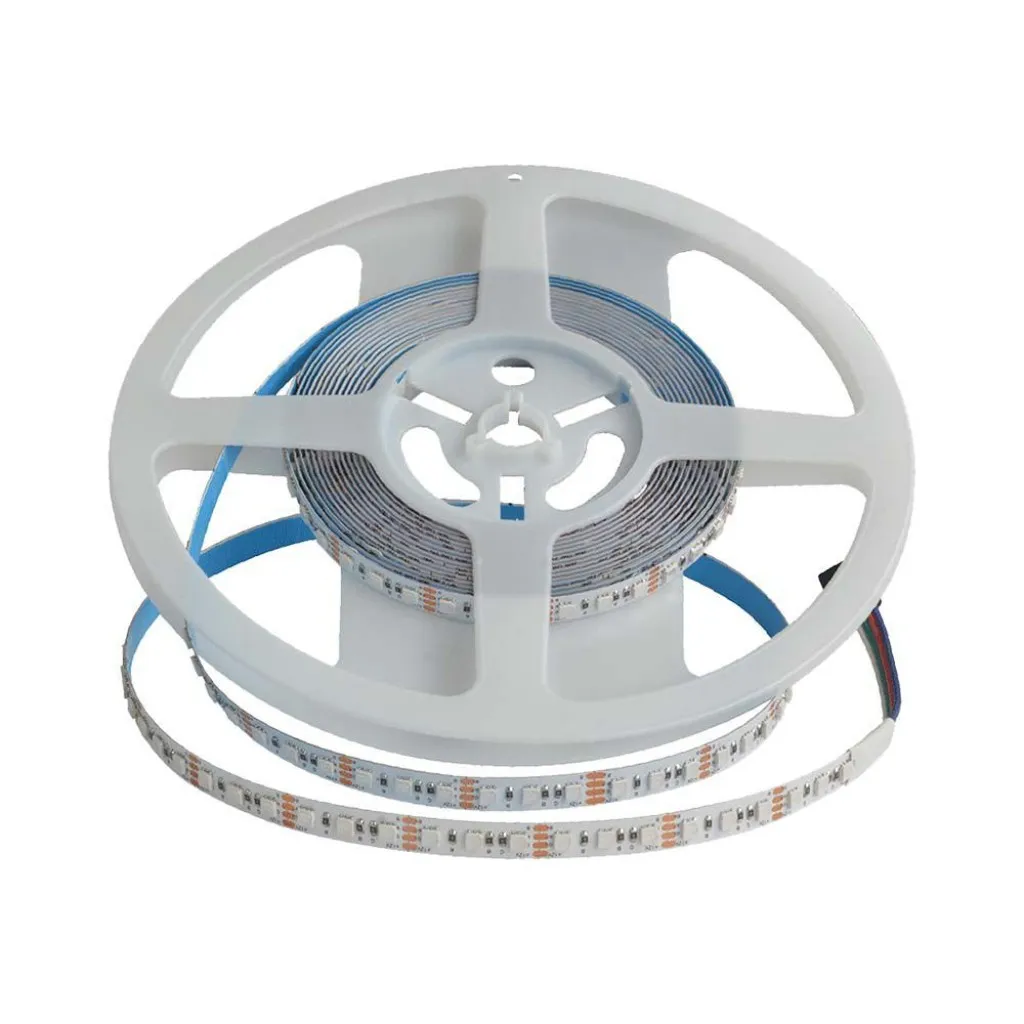 V-TAC Strip LED SMD3535 120 LED/m 12W/m Doppio PCB 5m 24V RGB IP20 8mm