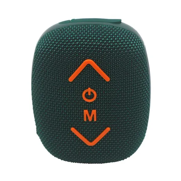 Coolsound Riderbeat 7W True Wireless Bluetooth Speaker - Fino a 3 ore di durata della batteria - Ingresso USB MicroSD e Aux - Funzione vivavoce - Radio FM - Supporto per manubrio - Verde