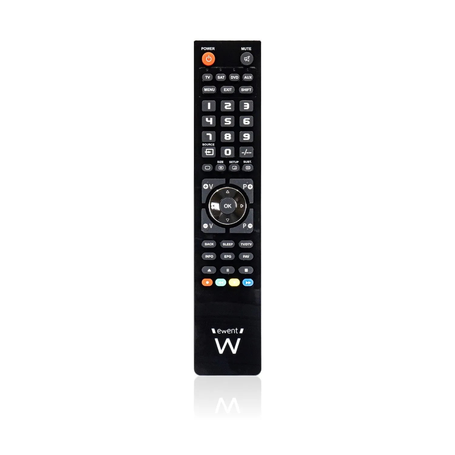 Ewent EW1570 telecomando DTT DVD/Blu-ray Proiettore SAT STB Altoparlante Soundbar TV Universale VCR Pulsanti