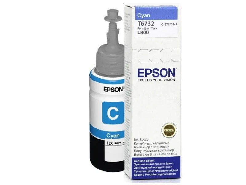 ORIGINALE Epson Cartuccia d'inchiostro ciano C13T67324A 673 70ml