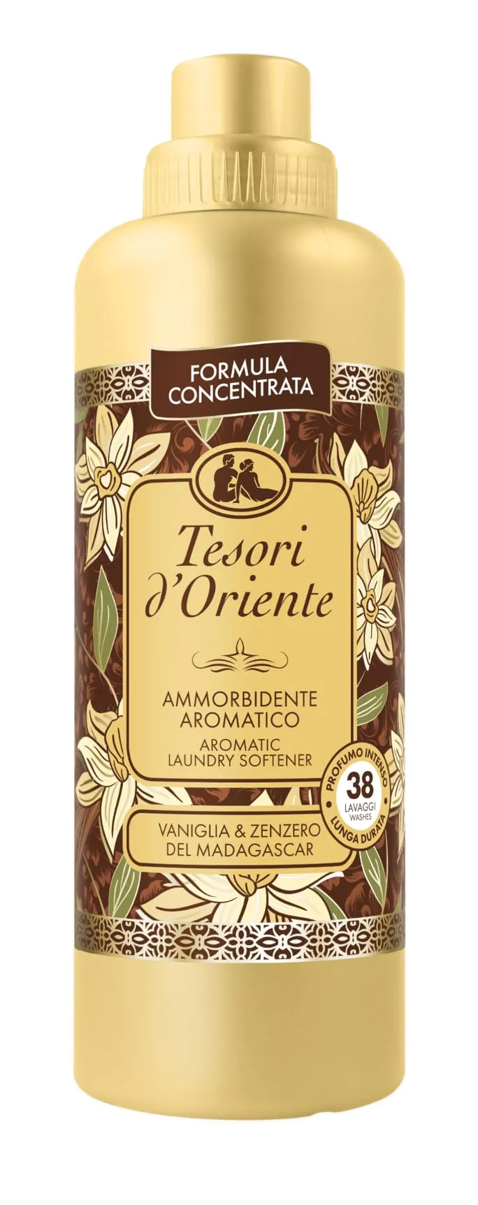 Tesori d'Oriente, Vaniglia e Zenzero del Madagascar Ammorbidente Concentrato per Lavatrice, Facilita la Stiratura, Aroma Intenso con Microcapsule di Profumo, Fino a 38 Lavaggi, 760 ml
