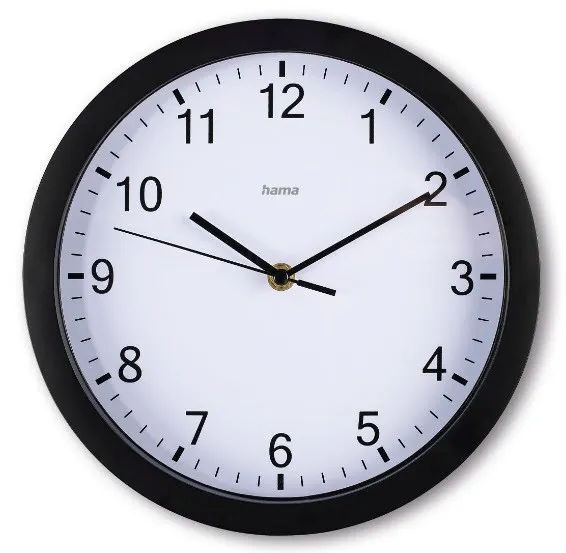 Hama Elba Orologio al quarzo Rotondo Nero Bianco