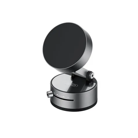 Supporto magnetico per auto XO C170 per smartphone - Supporto a vuoto - Rotazione a 360° - Pulsante di rilascio - Anello metallico incluso - Nero