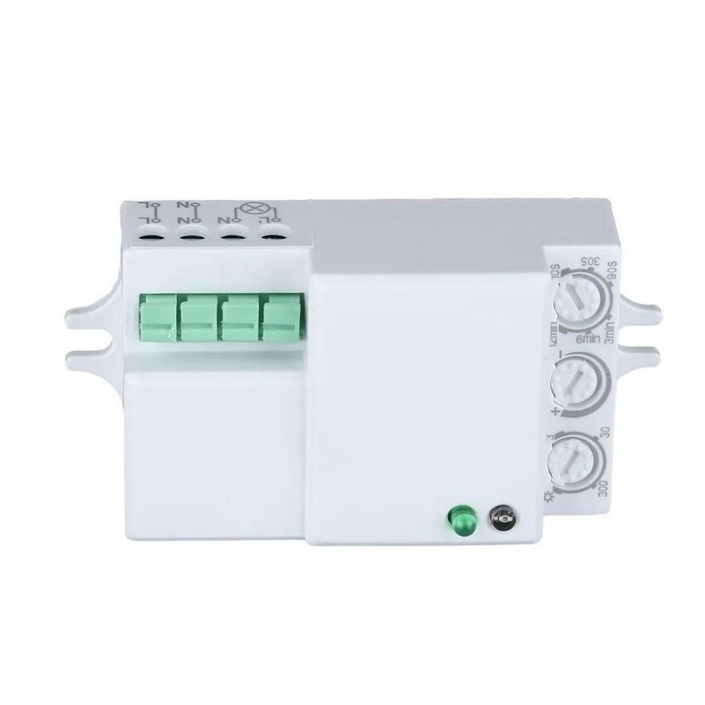 V-TAC Sensore di Movimento a Microonde 180°-360° Montaggio a Plafone Colore Bianco (Max 300W) IP20