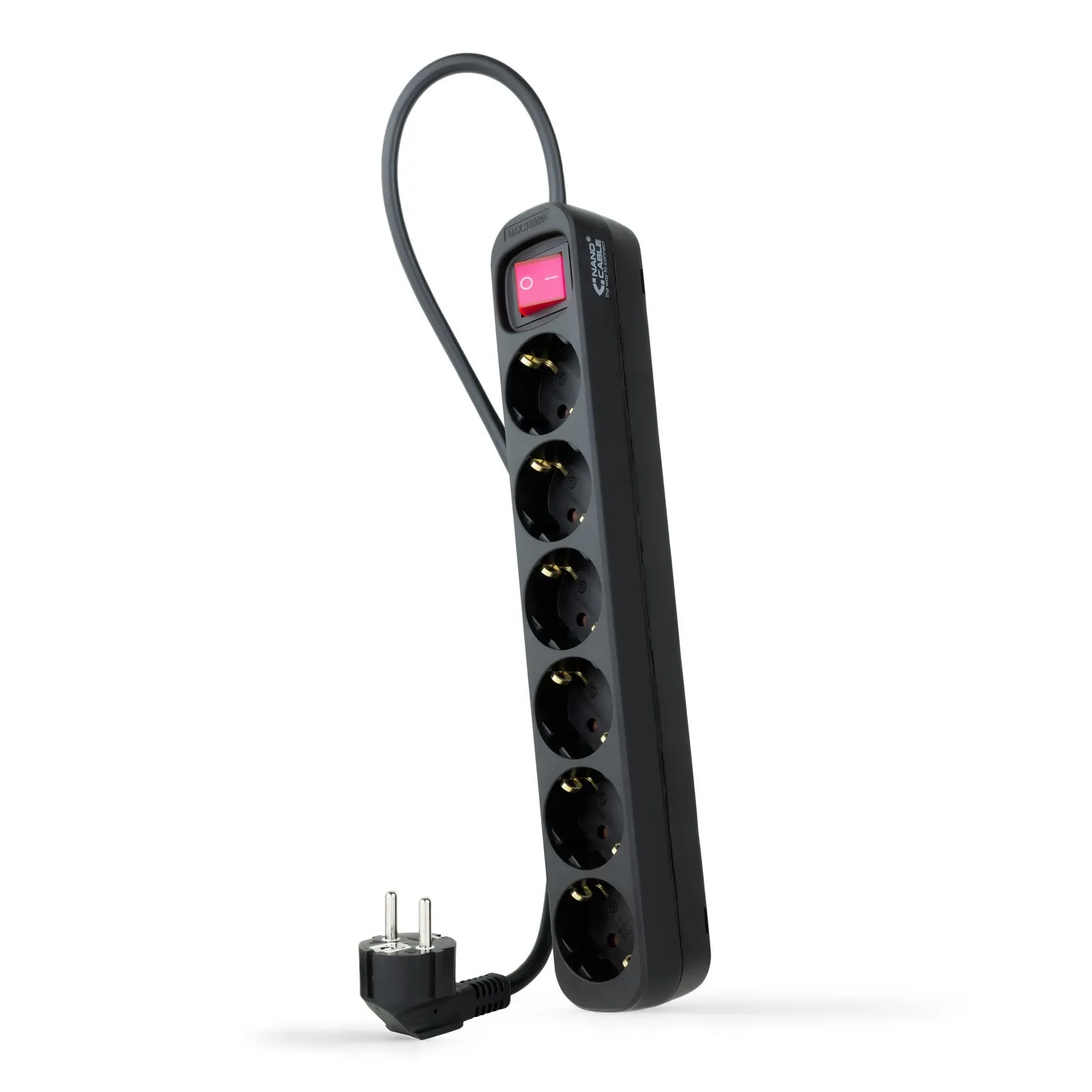 Nanocable 10.37.0006-BK prolunghe e multiple 14 m 6 presa(e) AC Interno Nero