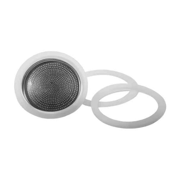 Filtro Cecotec Piccolina per caffettiera italiana da 4 tazze - Include 3 guarnizioni - Alluminio resistente di alta qualità - Facile da installare - Ottimizza sapore e aroma - Resistente e leggero