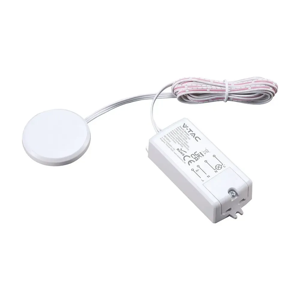 V-TAC Sensore di Movimento IR Touch da Incasso 600W LED per Mobili Colore Bianco